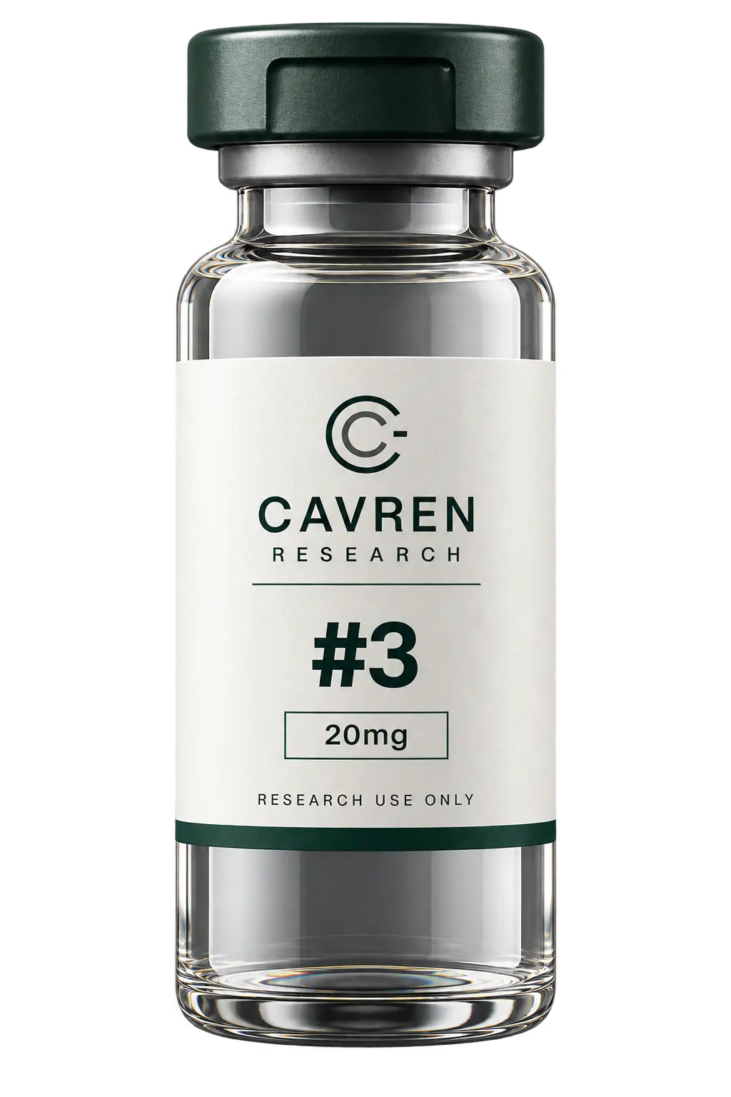 Cavren Research laboratory vial, #3, 20mg